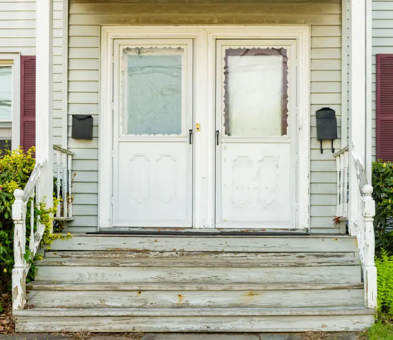 Front porch of a suburban house