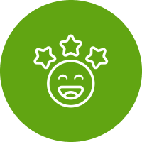 Emoji with three stars overhead